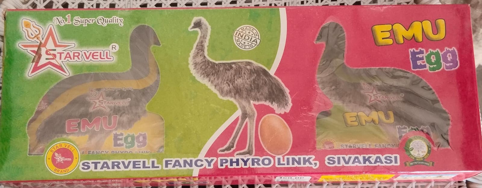 inba Crackers EMU EGG - Fountain with Egg